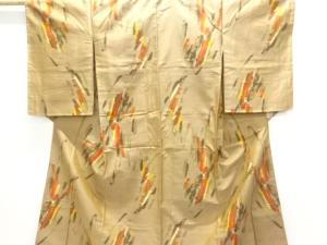 大正ロマン　抽象模様織り出し銘仙着物